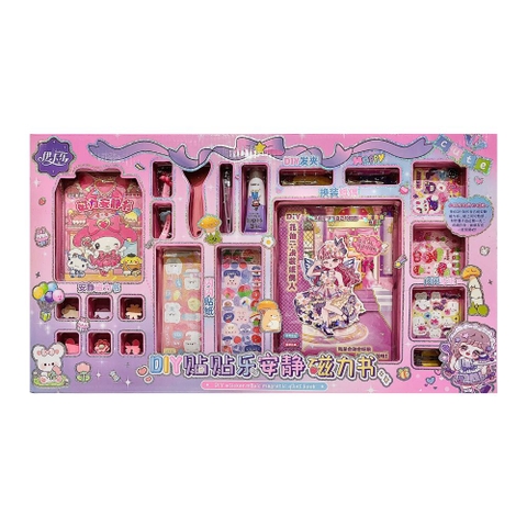 Hộp đồ chơi sổ sticker công chúa cho bé