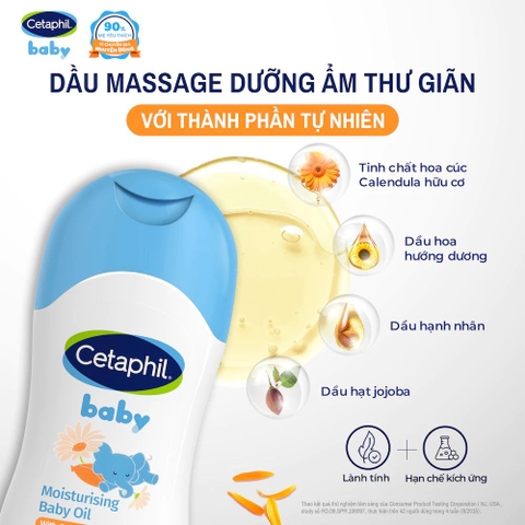 Dầu massage hoa cúc Cetaphil Calendula 200ml