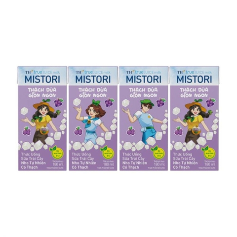 Thức uống sữa trái cây có thạch TH true JUICE milk MISTORI 180ml