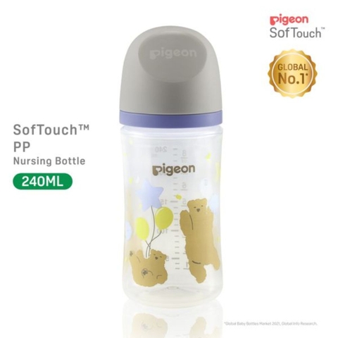 Bình sữa Pigeon SofTouch PP Plus hình thú