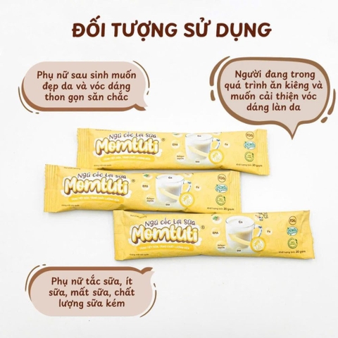 Ngũ cốc lợi sữa Momtuti hộp 20 gói