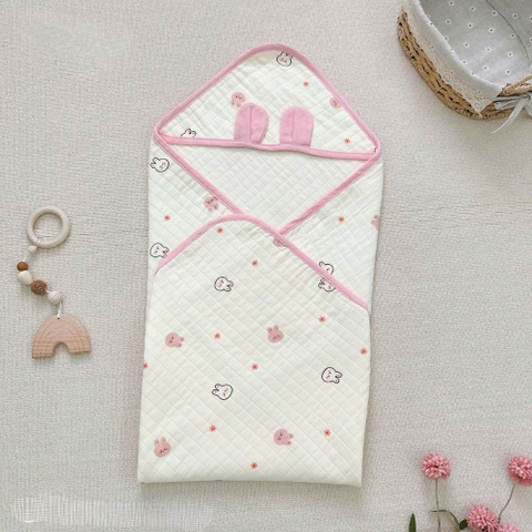 Ủ choàng xô trần hàn tai gấu Lucky cho bé