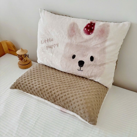 Gối nỉ nhung hạt đậu hình động vật cho bé