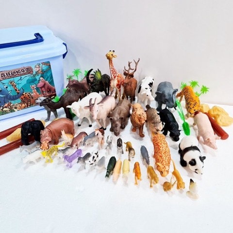 Hộp đồ chơi mô hình thế giới động vật 58 chi tiết