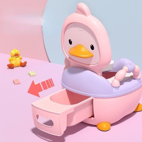 Bô vệ sinh Sasa hình thú có tay vịn cho bé