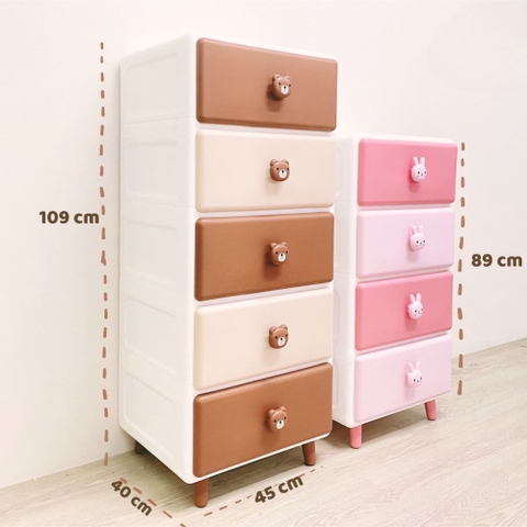 Tủ nhựa Brown Sasa 5 tầng cho bé