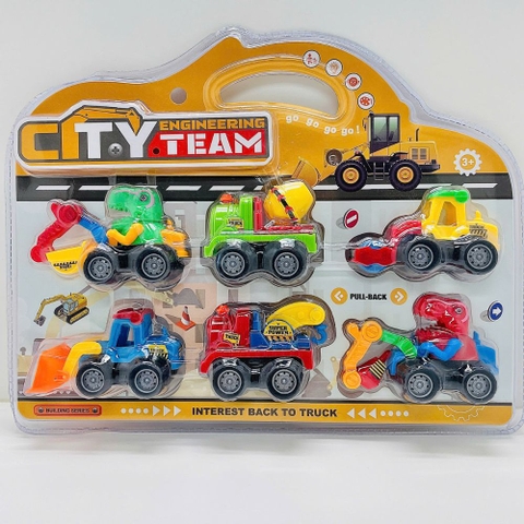 Vĩ 6 xe công trình Khủng long cho bé