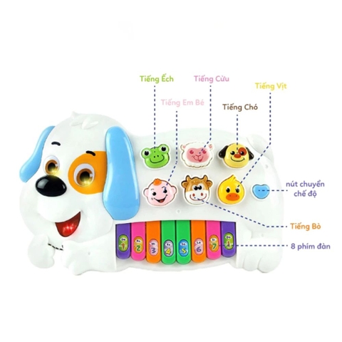 Đàn piano hình chú cún cho bé