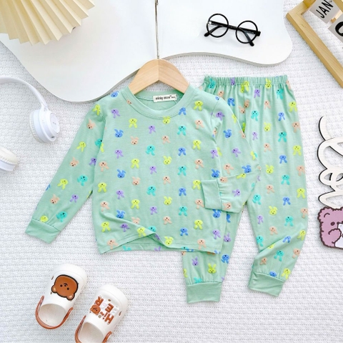 Bộ tay dài quần dài Minkymom họa tiết thỏ