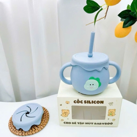 Cốc tập hút silicon 3 giai đoạn Baby Boo cho bé