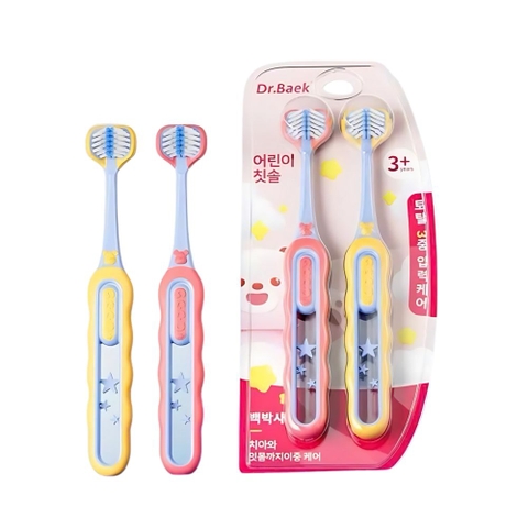 Set 2 bàn chải 3 chiều Dr.Baek cho bé 3Y+