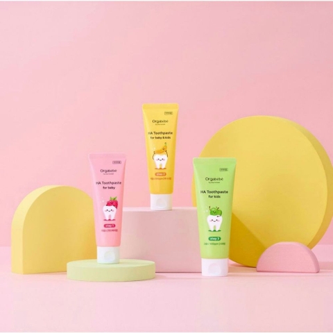 Kem đánh răng thuần chay Orgabebe 3 giai đoạn