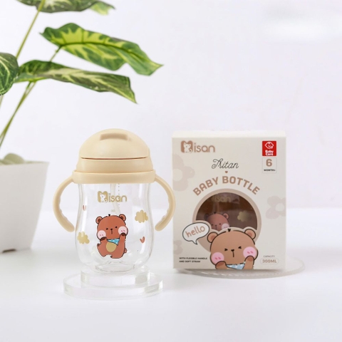 Bình nước tập hút tritan Misan cho bé 300ml