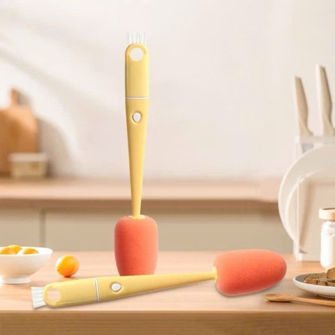 Cọ rửa bình sữa đa năng 4in1 hình cà rốt cán dài