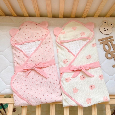 Ủ choàng xô hạt đậu Monny tai thú cho bé