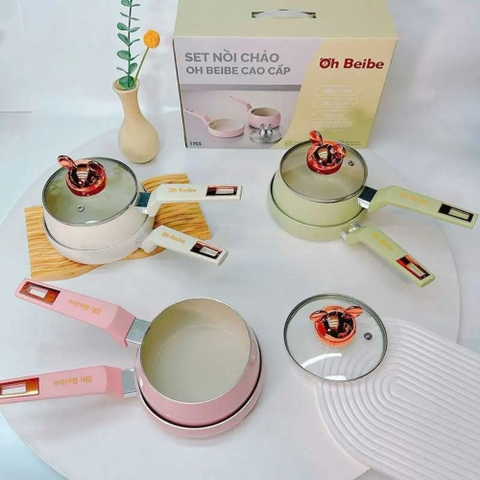 Bộ nồi chảo Oh Beibe chống dính cao cấp