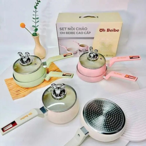 Bộ nồi chảo Oh Beibe chống dính cao cấp