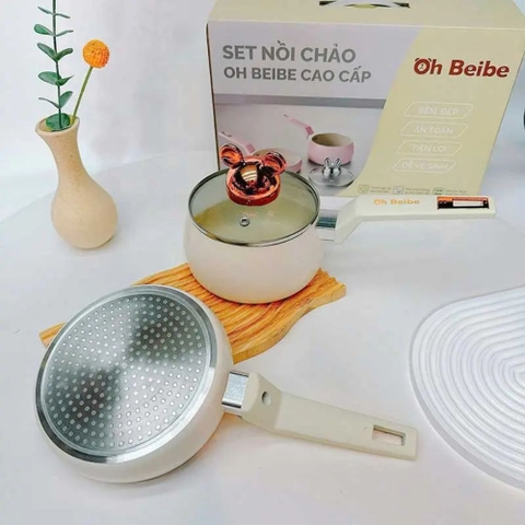 Bộ nồi chảo Oh Beibe chống dính cao cấp