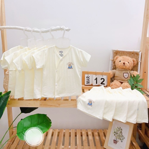 Bộ cộc tay sơ sinh cài chéo Himom