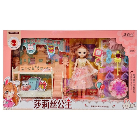 Hộp đồ chơi búp bê giường cho bé gái