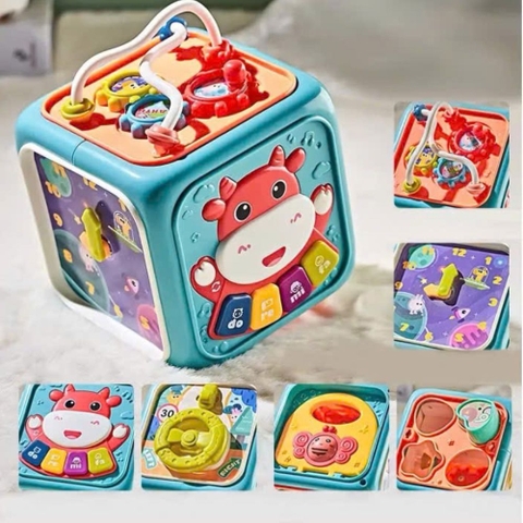 Hộp nhạc đa năng 6in1 bò bận rộn cho bé