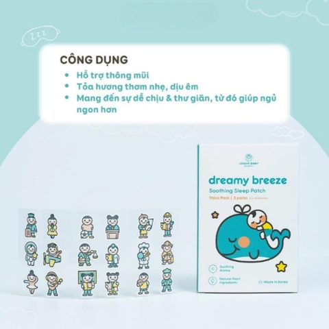Miếng dán ngủ ngon Dreamy Breeze cho bé
