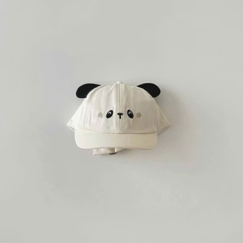 Mũ nón lưỡi trai vành ngắn mắt gấu cho bé