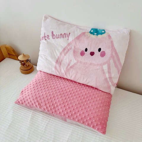 Gối nỉ nhung hạt đậu hình động vật cho bé