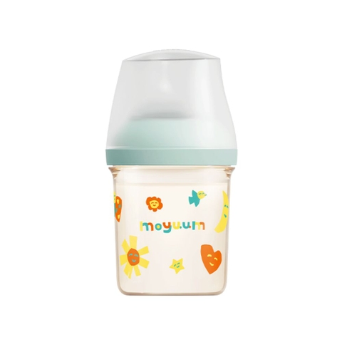 Bình sữa Moyuum PPSU Mov.aa hoạt tiết kèm nắp trữ