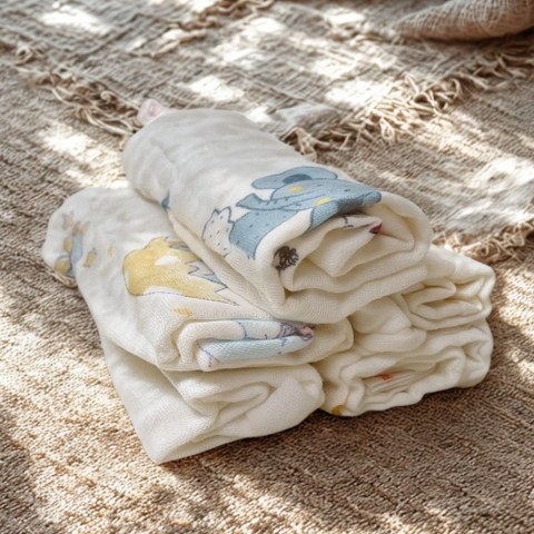 Set 5 khăn sữa xô Robibabi cho bé