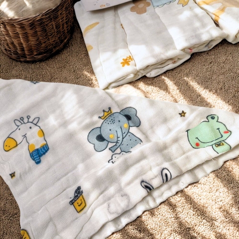 Set 5 khăn sữa xô Robibabi cho bé