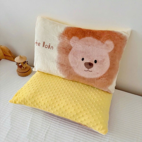 Gối nỉ nhung hạt đậu hình động vật cho bé