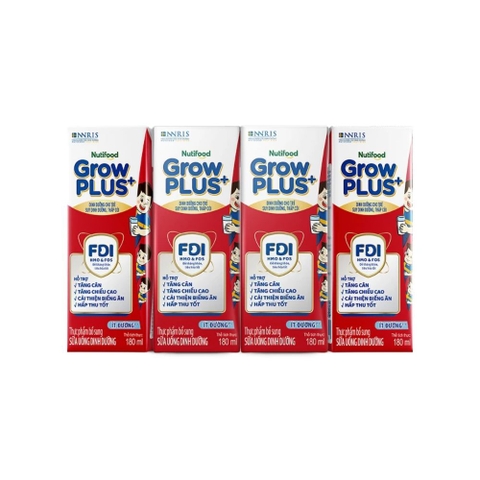 Sữa bột pha sẵn NutiFood Grow Plus+ đỏ