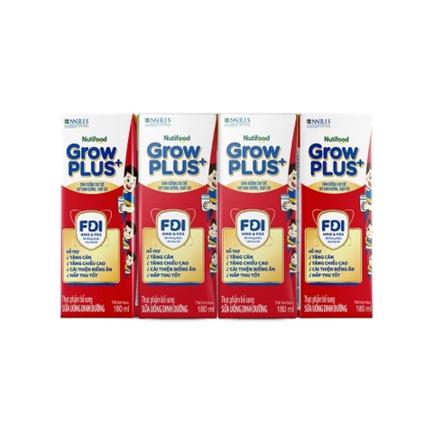 Sữa bột pha sẵn NutiFood Grow Plus+ đỏ
