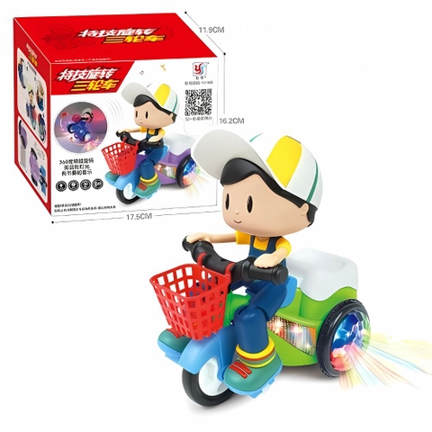 Đồ chơi shipper đạp xe có nhạc đèn cho bé