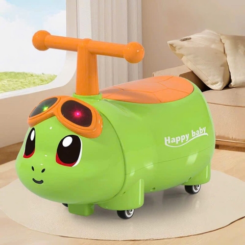 Xe chòi chân Happy Baby hình Rùa đeo kính cho bé
