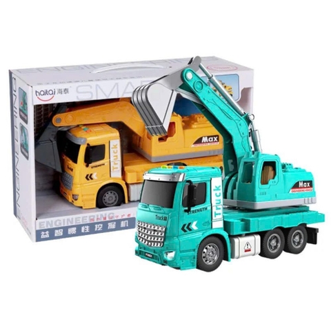 Hộp đồ chơi xe cần cẩu Haitai cho bé