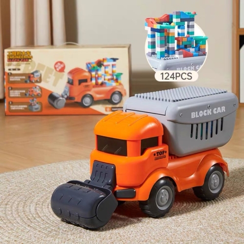 Đồ chơi xe lu chở lego 124 chi tiết cho bé