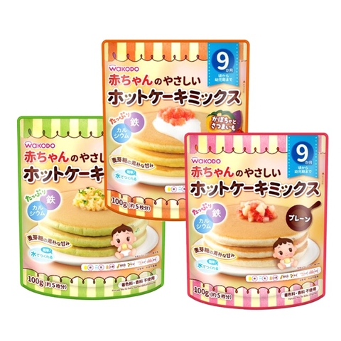 Bột làm bánh pancake Wakodo cho bé 9M+