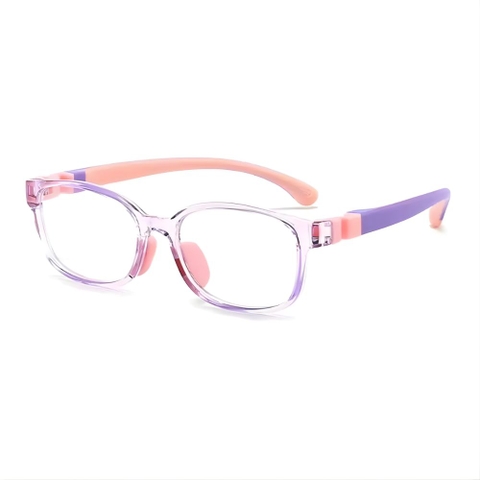 Mắt kính chống ánh sáng xanh gọng silicon vuông bầu 02