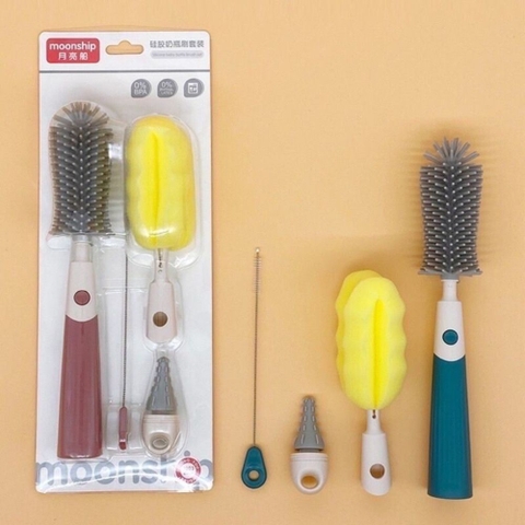 Set cọ rửa bình sữa Moonship 4 chi tiết - 359