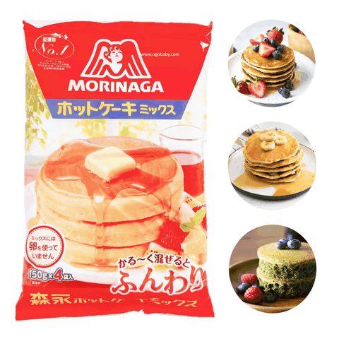 Bột MORINAGA làm bánh pancake, muffin, bông lan, hotcake pha sẵn cho bé +12M