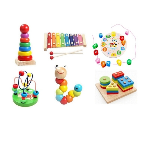 Combo 6 món đồ chơi gỗ