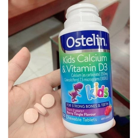 Viên nhai Ostelin Kids Calcium & Vitamin D3 cho bé 90 viên