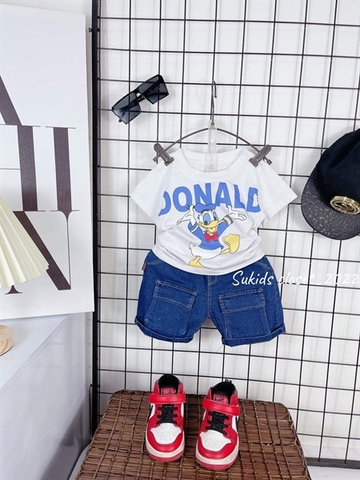 Set áo thun hình vịt Donald