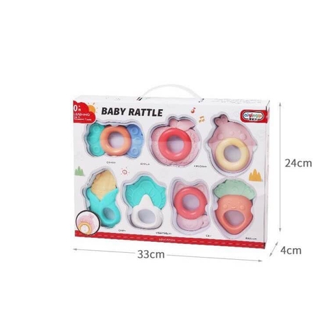 Hộp giấy gặm nướu Baby Rattle 7 chi tiết