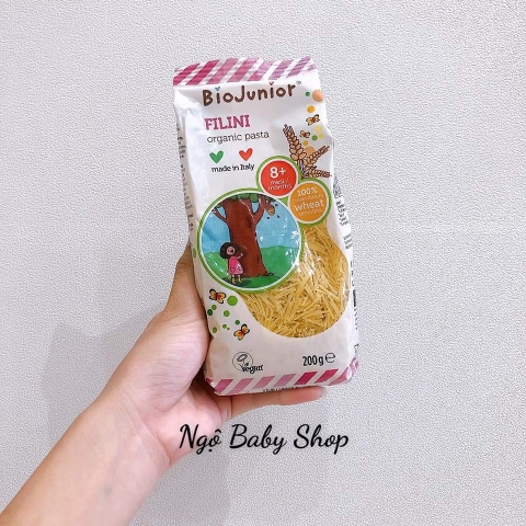Mì nui ăn dặm hữu cơ Bio Junior cho bé