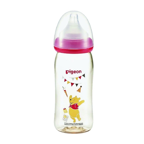Bình sữa nội địa Pigeon PPSU Plus họa tiết