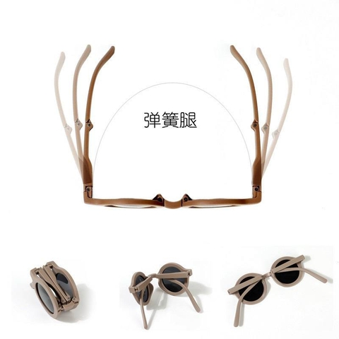 Kính mắt bé gấp gọn chống tia uv kèm bao da