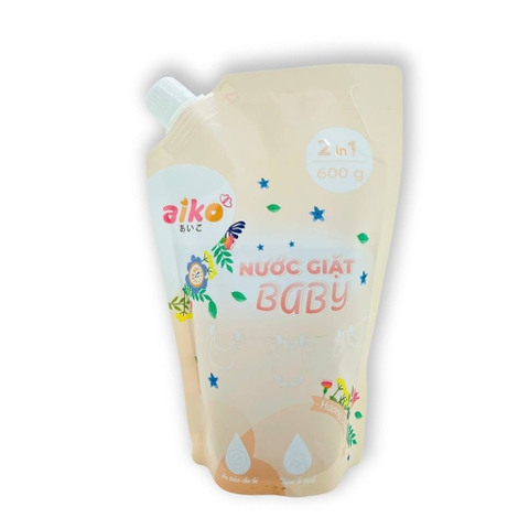 Nước giặt xả 2in1 Aiko an toàn cho bé túi 600g